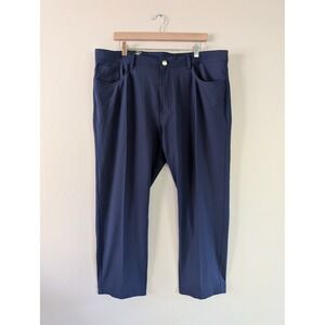 Dunning‎ Mens Stretch Performance Golf Pants Navy Blue 38/30 Athletic Tech Chino